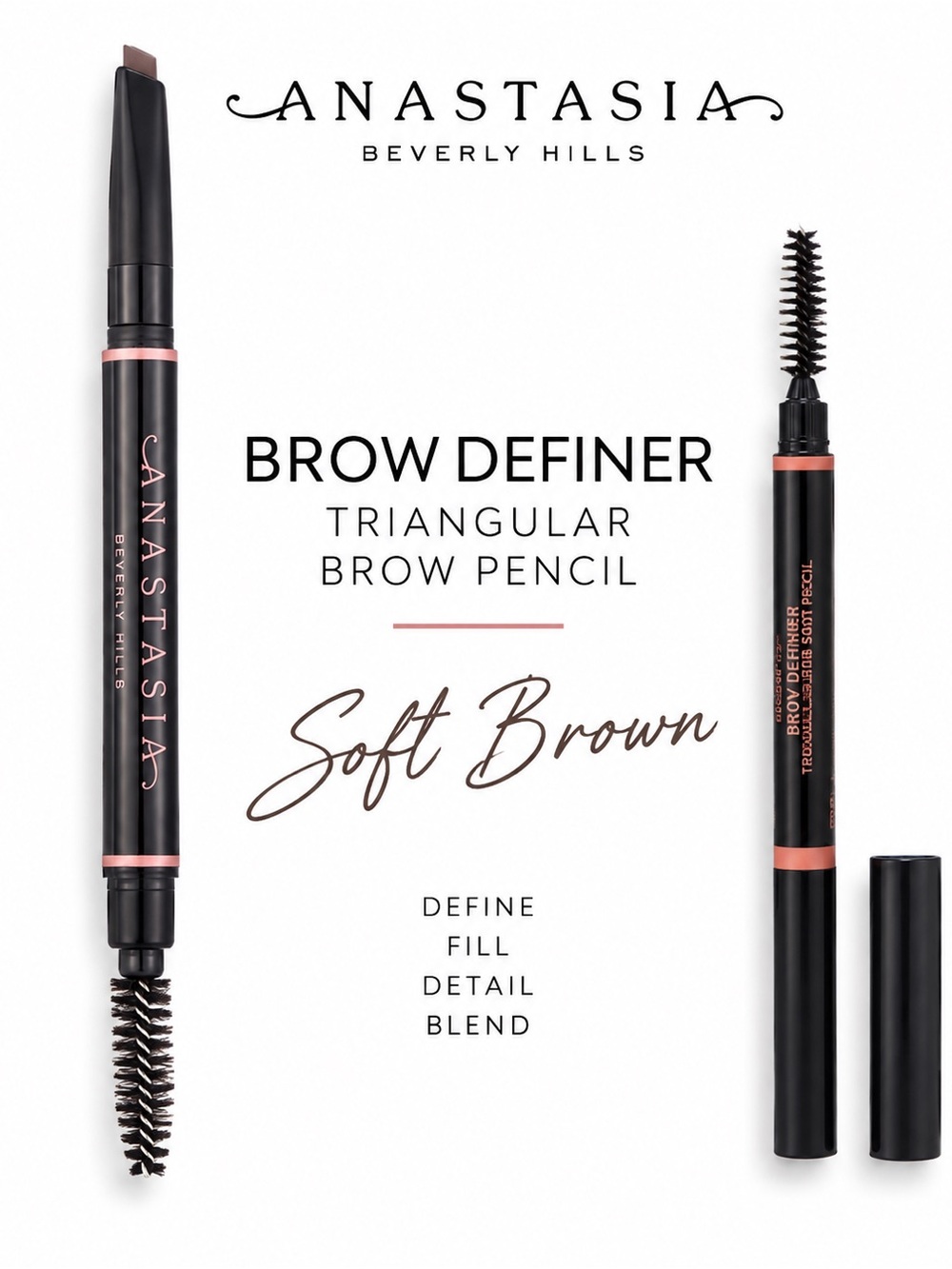 Anastasia Beverly Hills Brow Definer Soft Brown Triangular Brow Pencil NIB